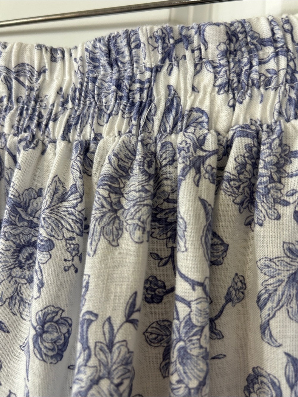 Cynthia Rowley Tiered Toile Print Maxi Skirt Small w MEASUREMENTS Lavender/Blue - Picture 5 of 11